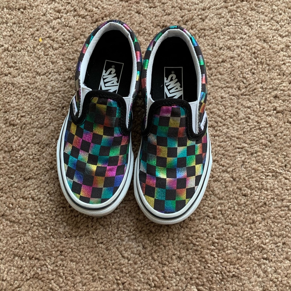 Checkerboard slip on Vans